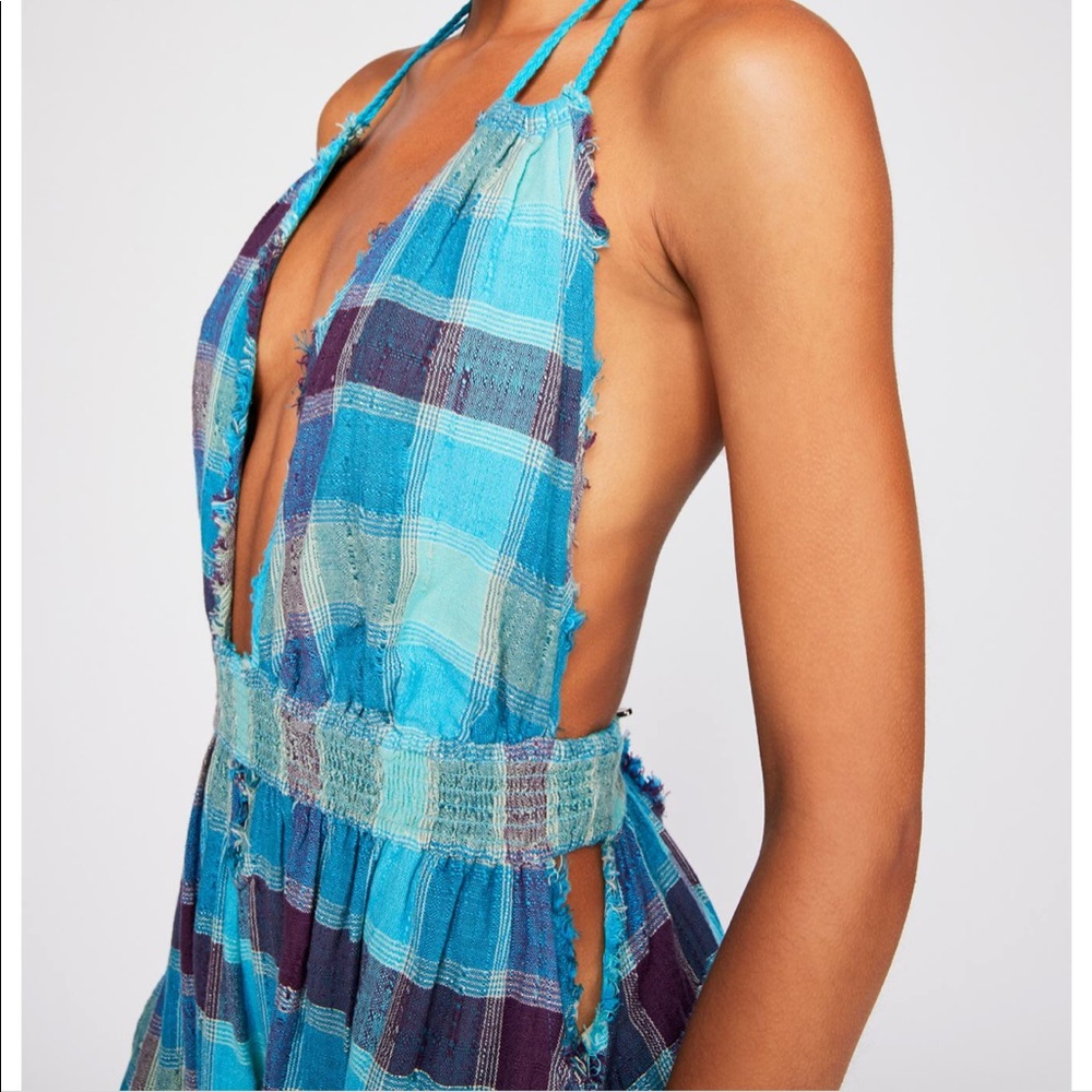 Free People Look Into the Sun Plaid Maxi Dress NWT - Picture 2 of 7